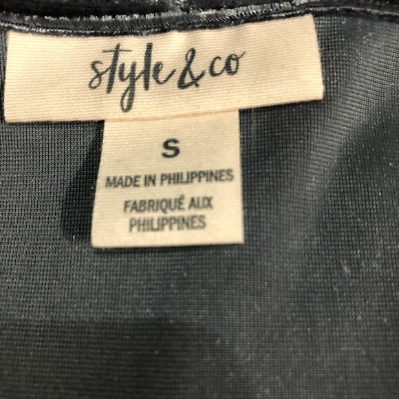 Size M Style & co boho crushed velvet top - Picture 8 of 9